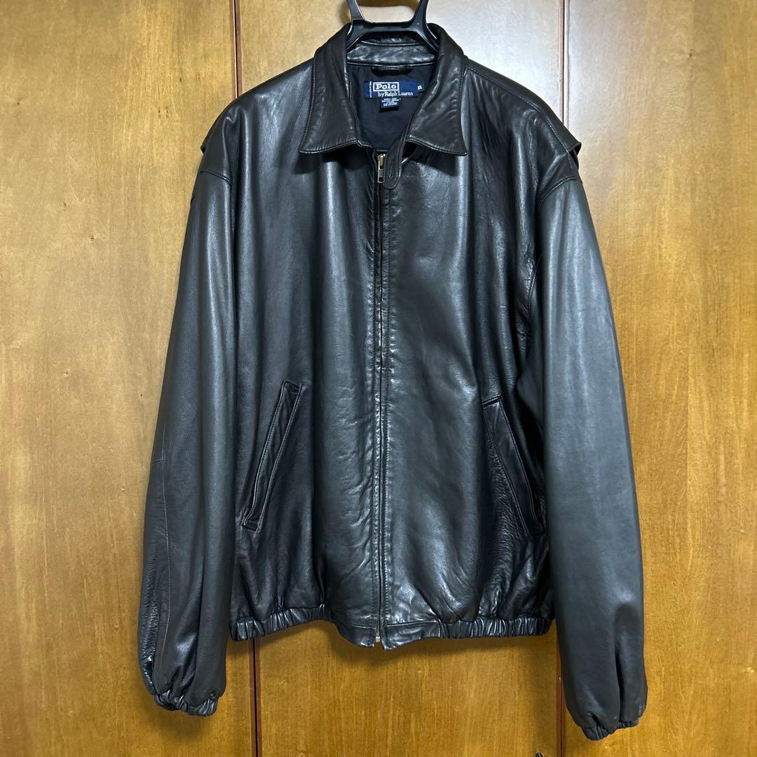 ポルトガル製XL ポロラルフローレン レザースイングトップジャケット ポニー無し 令和のマストバイヴィンテージ】今買っておくべき名品は？ vol.39 ポロ