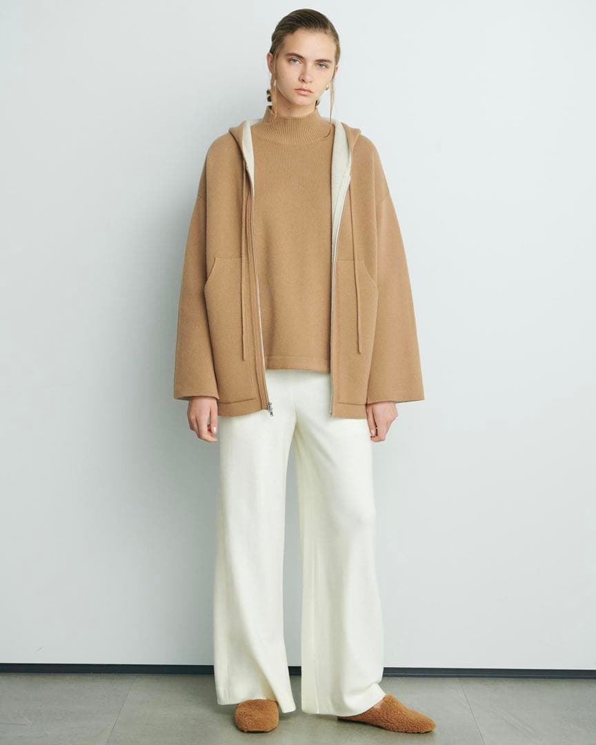 完売品 美品Theory セオリー ダブルフェイスニットフーディー カシミヤ