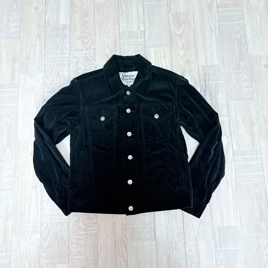 【美品】Vivienne Westwood ベロアジャケット 46 ヴィヴィアンウエストウッドVivienne Westwood 旧赤タグ ベロア