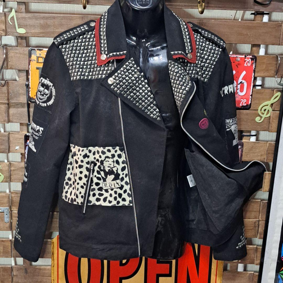 ヒステリックグラマー×クランプス 転写 スタッズ ダブルライダース