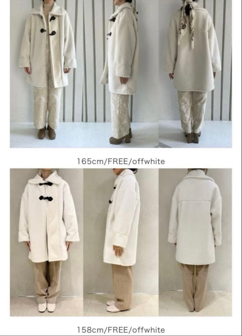 Eaphi asymmetry boa jacket オフホワイト ボアコート - メルカリ