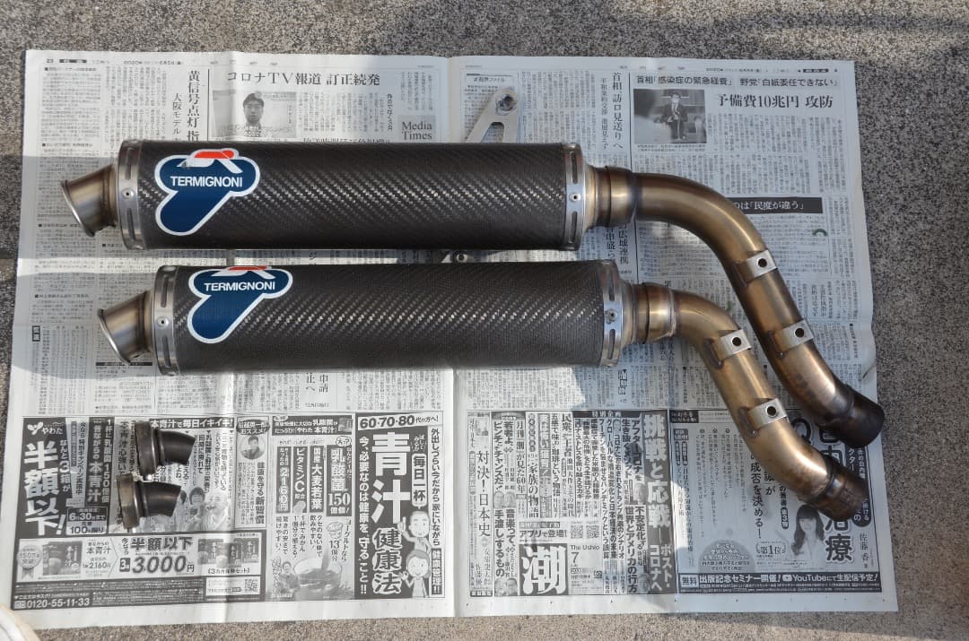 ducatiモンスターS4R.S4RS用テルミニョーニスリップオンマフラー イタリア在庫あり テルミニョーニ ショート MonsterS4R/S4RS テスタ