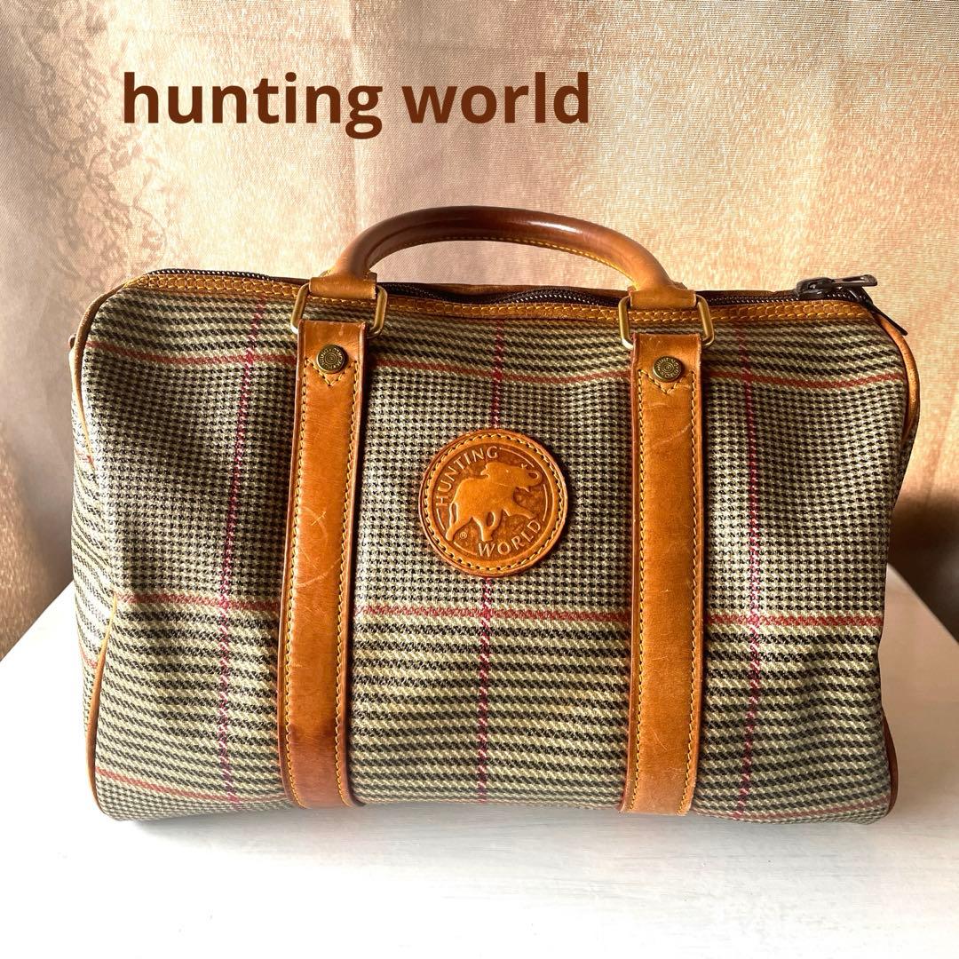 hunting world ハンティングワールド ミニボストン チェック - メルカリ