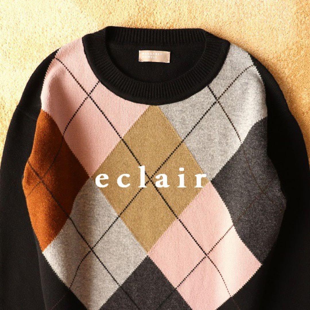 2021 新型 マーガレットハウエル メリノカシミヤ アーガイルニット