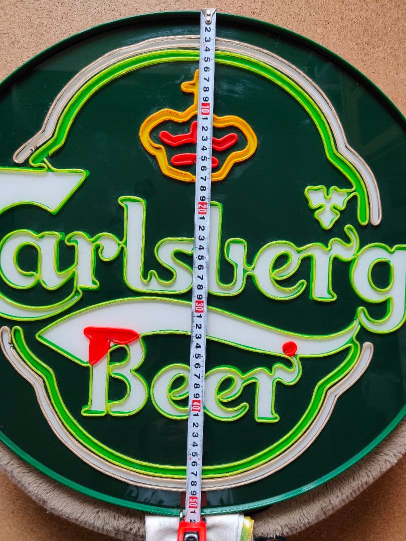 希少 Carlsberg カールスバーグネオン看板 照明看板 φ54cm - メルカリ