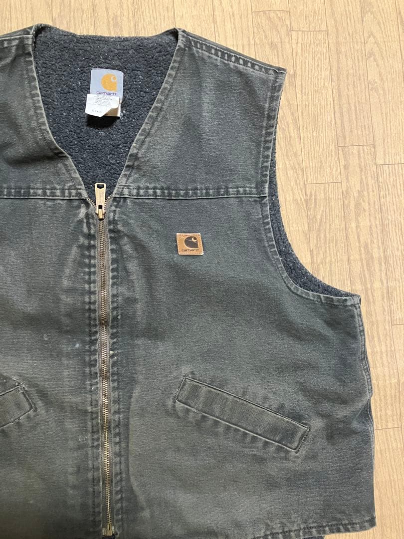 Carhartt カーハート ダックベスト 90sUSA製　ダークグレーオリーブ Carhartt カーハート ダックベスト カーキ オリーブグリーン メキシコ