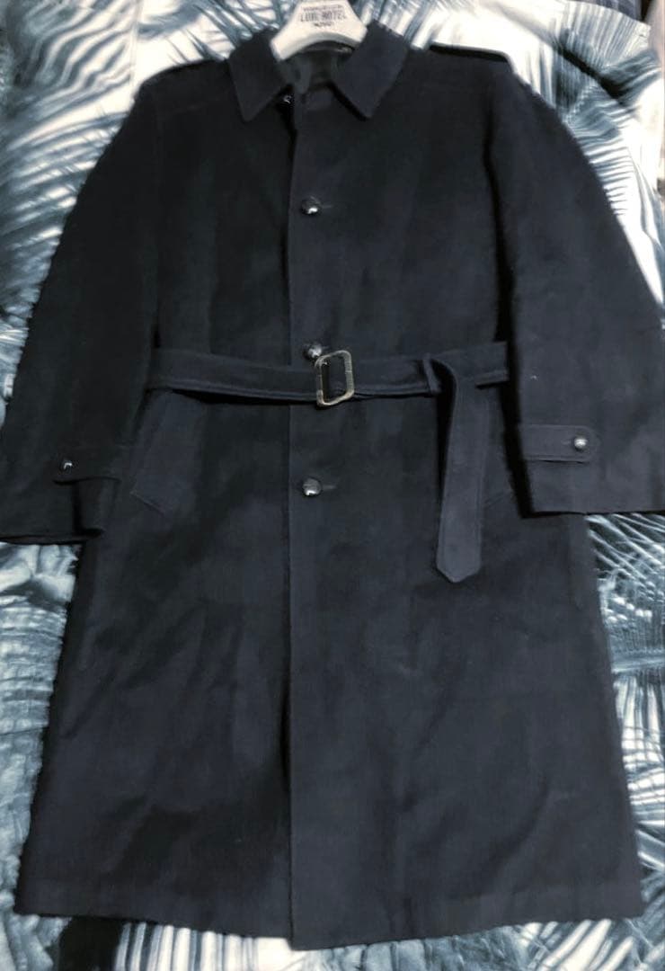 70s オーストリア製 ビンテージ ウール アルパカ シングル トレンチ コート