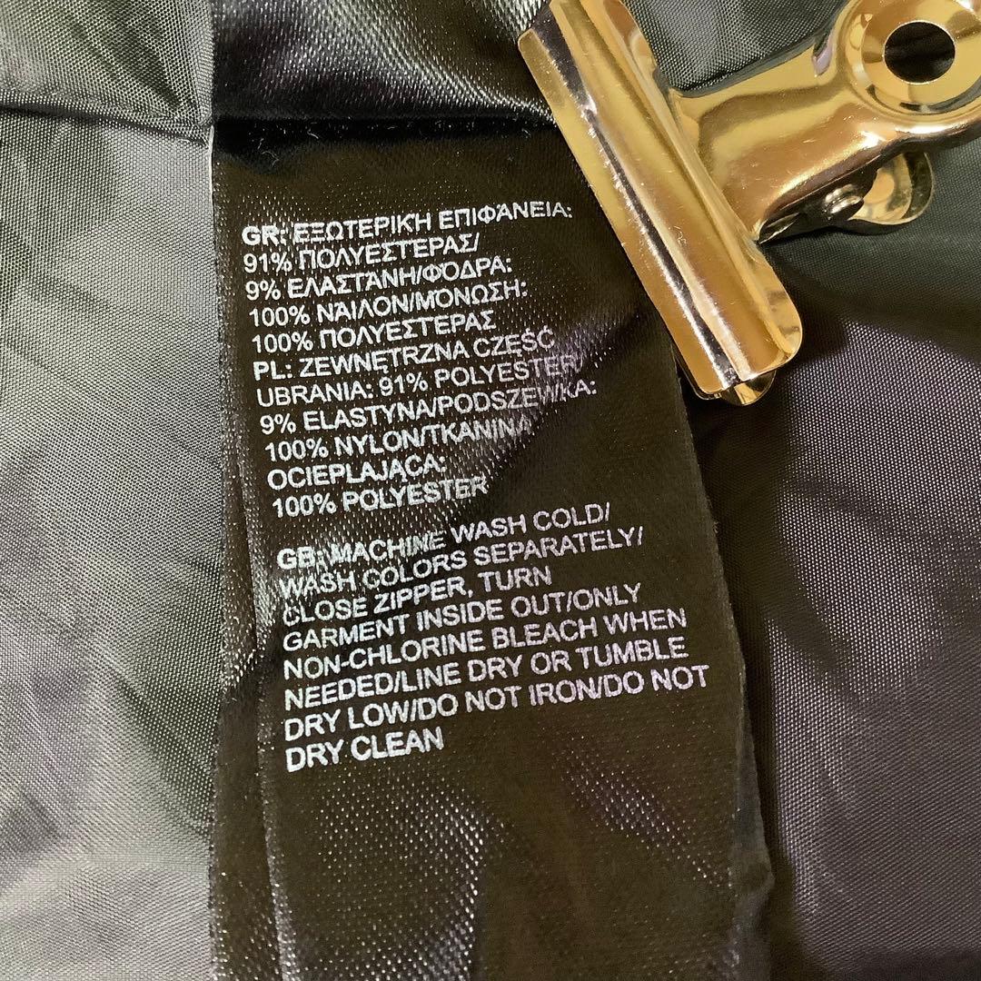 ノースフェイス 中綿ベスト ジップアップ 刺繍ロゴ グレー ワン