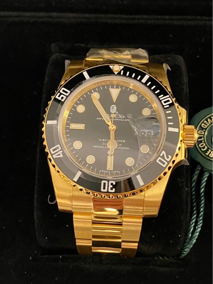 BAPE ゴールド ブラックダイヤル 時計 TYPE 1 BAPEX® BLACK / GOLD＆SILVER | bape.com