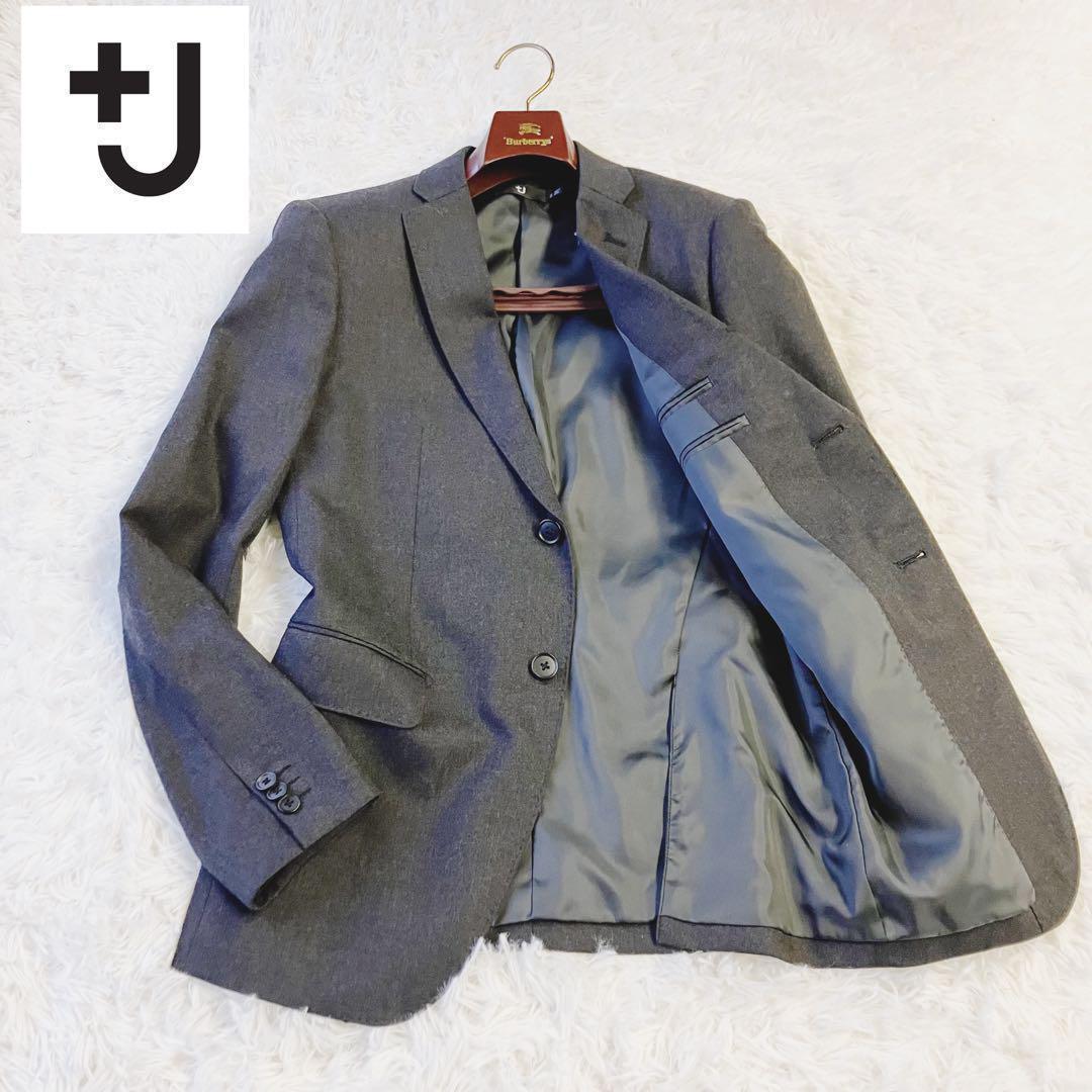 ユニクロ +J ジルサンダー テーラードジャケット ウール グレー S