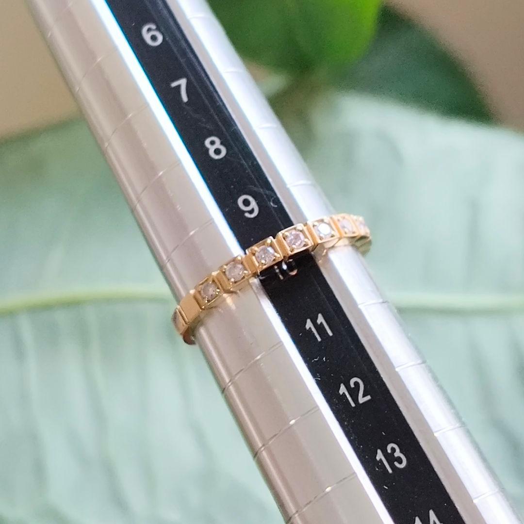 ヴァンドーム青山 K18 YG モダン ダイヤ ハーフエタニティ リング 10号