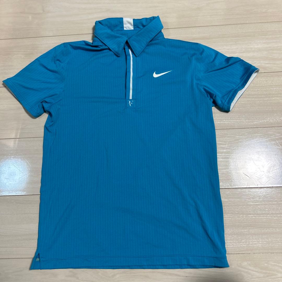 NIKE ナイキテニスポロシャツブルーM フェデラー