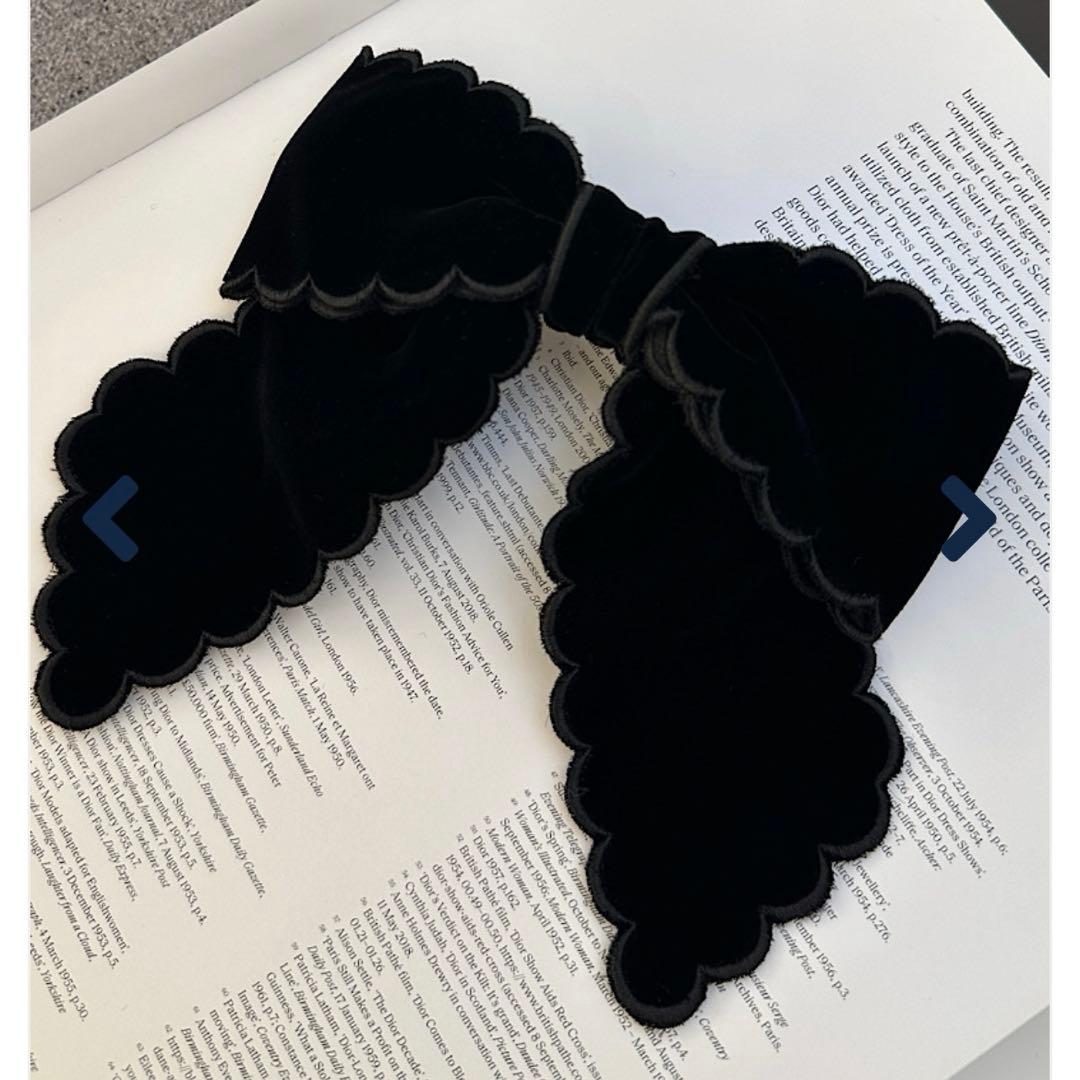 MARONENOFEE　 マーロンエノンフィ　スカラップベロアバレッタ 残りわずか】スカラップベロアバレッタ | All Items | MARONENONFEE