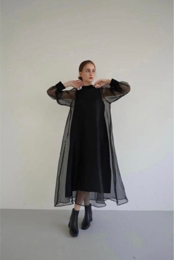 Acka sheer over one-piece ブラック size1 の「Acka.（エーシーケーエー）sheer over one-piece（ブラック/M