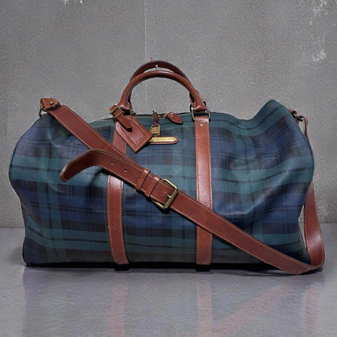バッグ 00s POLORALPHLAUREN Boston bag 2way y2k POLORALPHLAUREN Bostonbag blackwatch y2k - メルカリ
