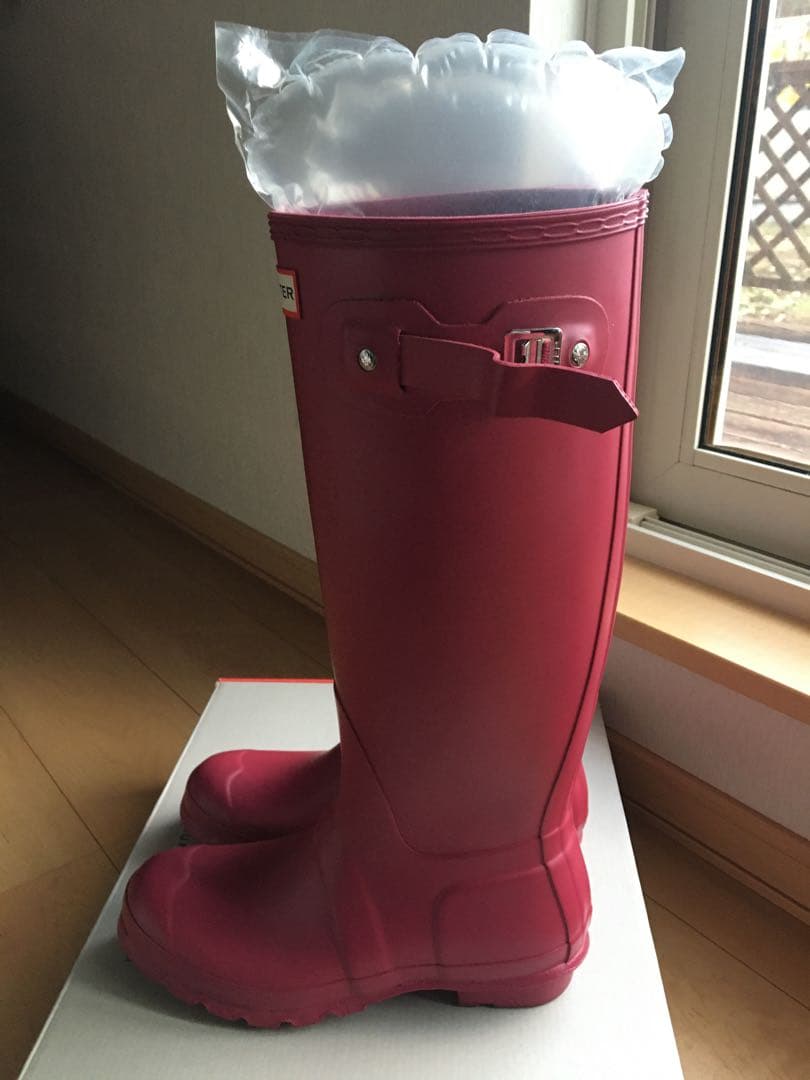 mmmmm　HUNTER レインブーツ　ピンク　UK5 24、24.5cm