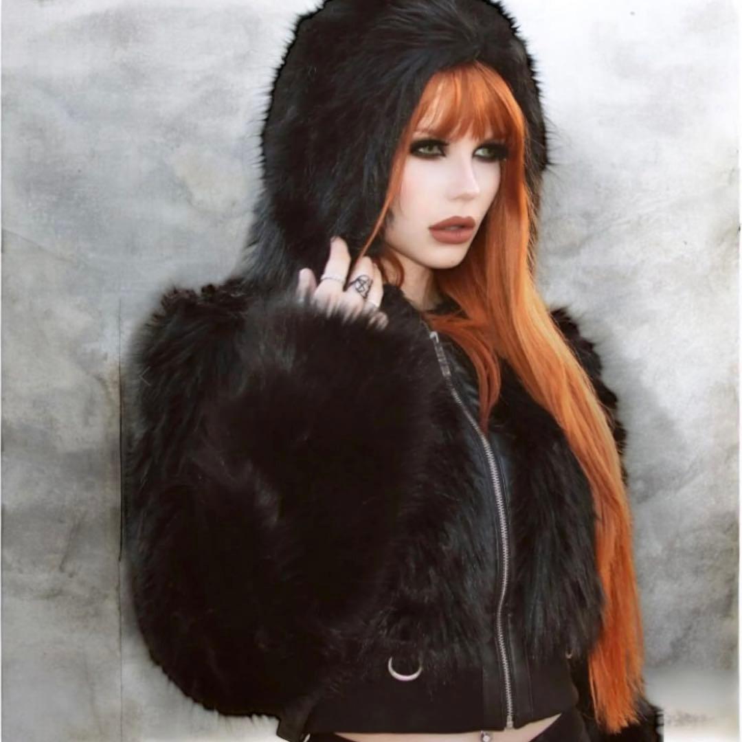 ジャケット・アウター KILLSTAR Night Creature Faux-Fur Jacket Women's jacket KILLSTAR - Night Creature Faux-Fur - KSRA002233