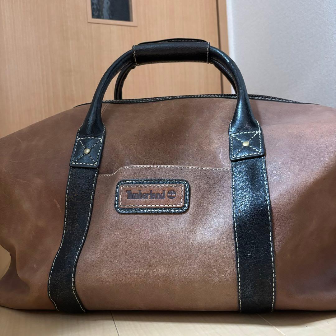 Timberland レザー ボストンバッグ 即決 TIMBERLAND 米国製 ヴィンテージ レザーボストンバッグ