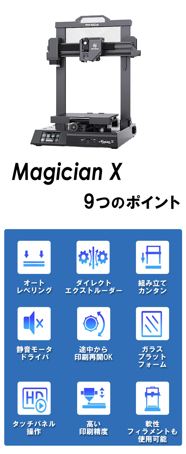 家庭用3Dプリンターの決定版】高品質な造形を誰でも自由に！Magician X