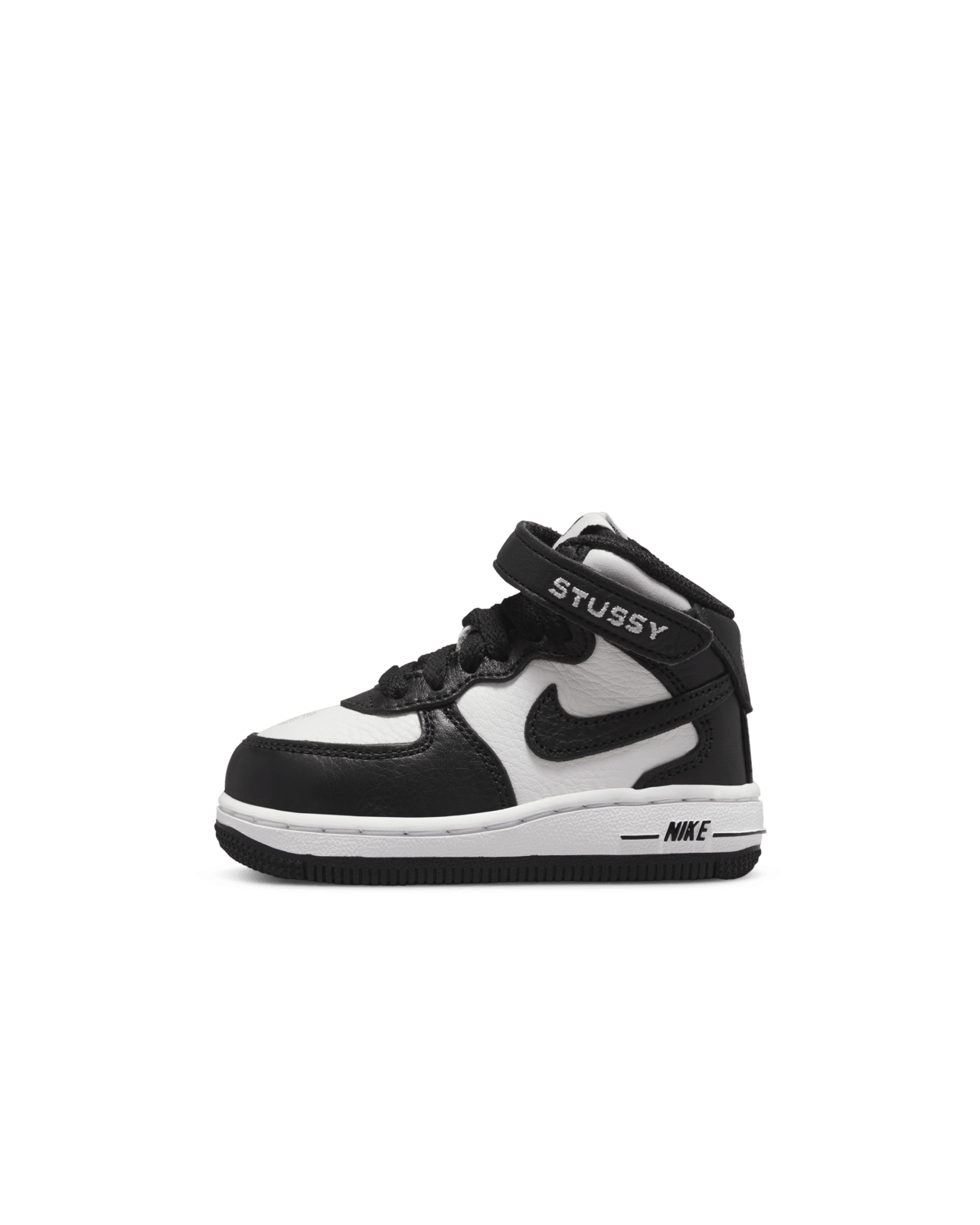 Air Force 1 Mid x Stüssy 'Black and Light Bone' (DJ7840-002