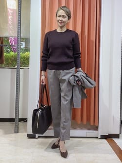 アウトレット】洗える キレイスーツ グレージュシャーク クロップド