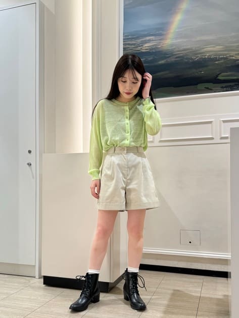 シアー ニット ロングスリーブ カーディガン ｜To b. by agnès b