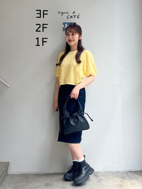 To b. by agnes b. x RED CARD TOKYO デニムミディスカート ｜To b. by