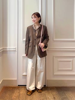 アルパカヘリンボーン カラーレスジャケット（MACPHEE）｜ルミネの