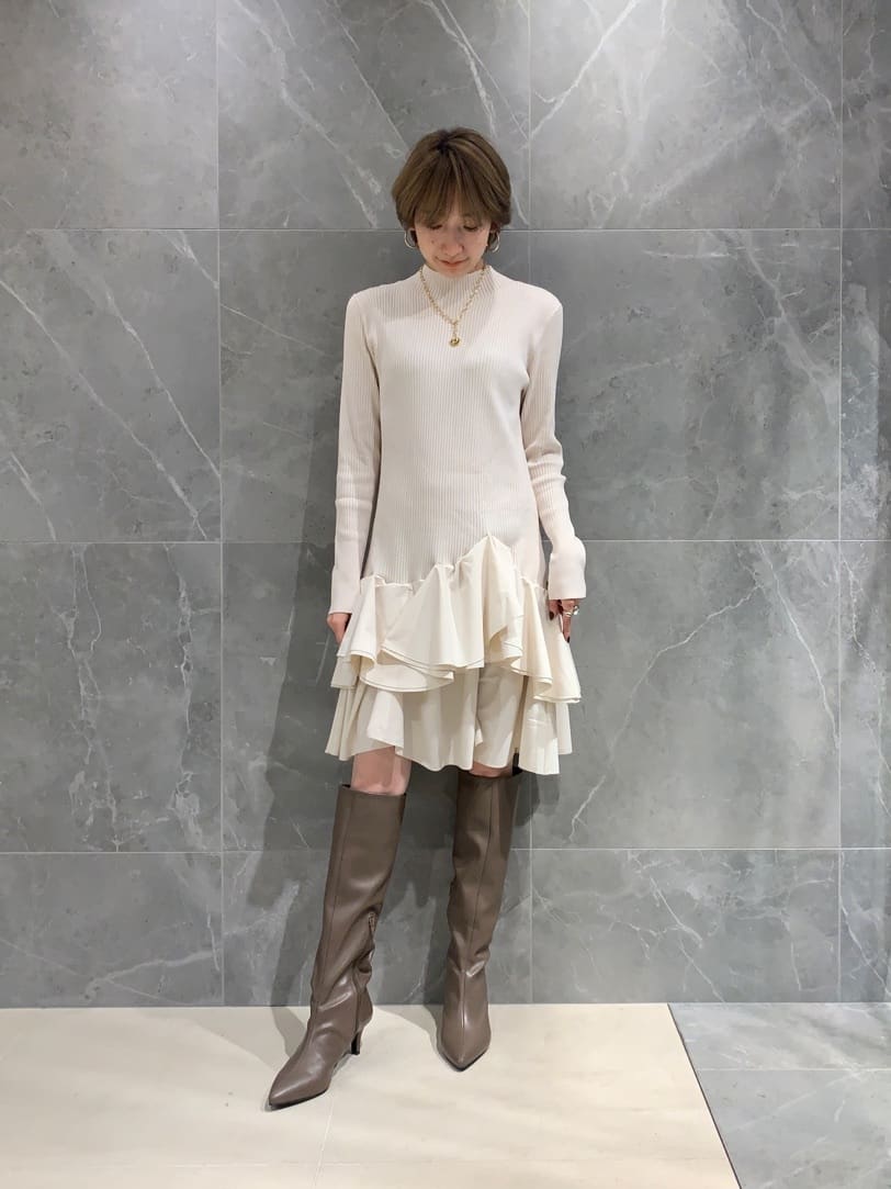 スタッフコーディネート】タフタドッキングワンピース ｜niji｜Arpege