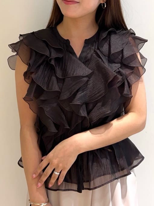 スタッフコーディネート】フリルショートブラウス｜masako｜Arpege