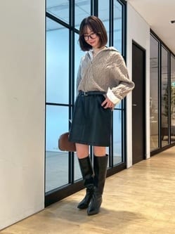 フェイクレザーラップミニスコート | スカート | Arpege story