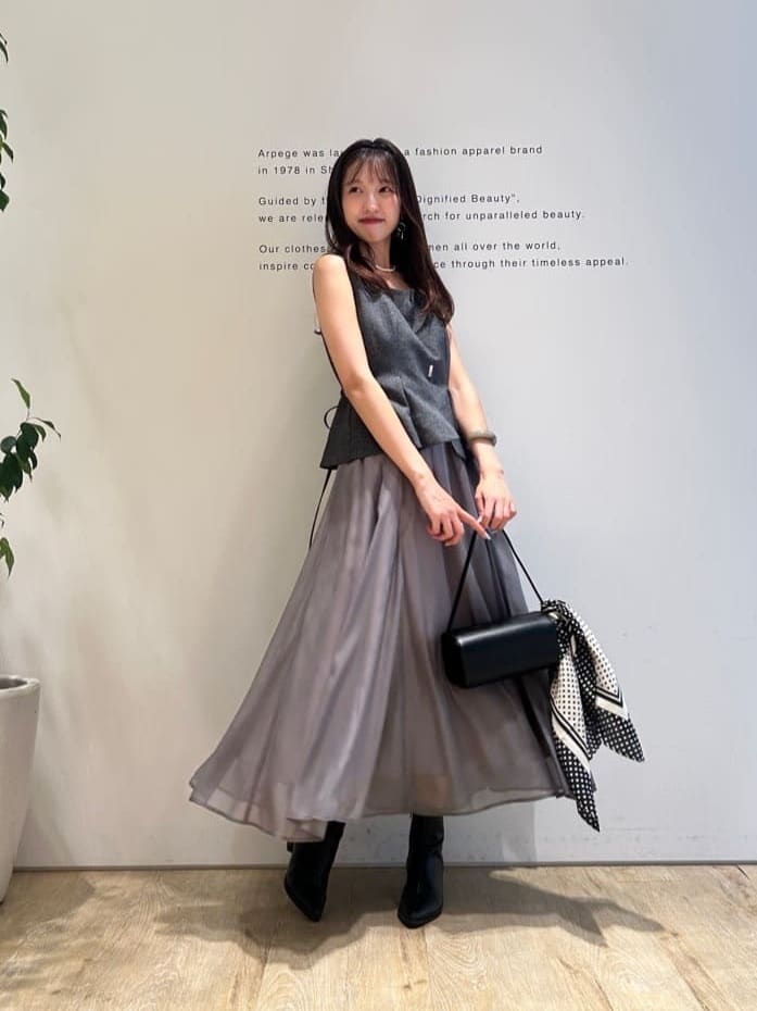 スタッフコーディネート】ドッキングジャンスカワンピース｜aki