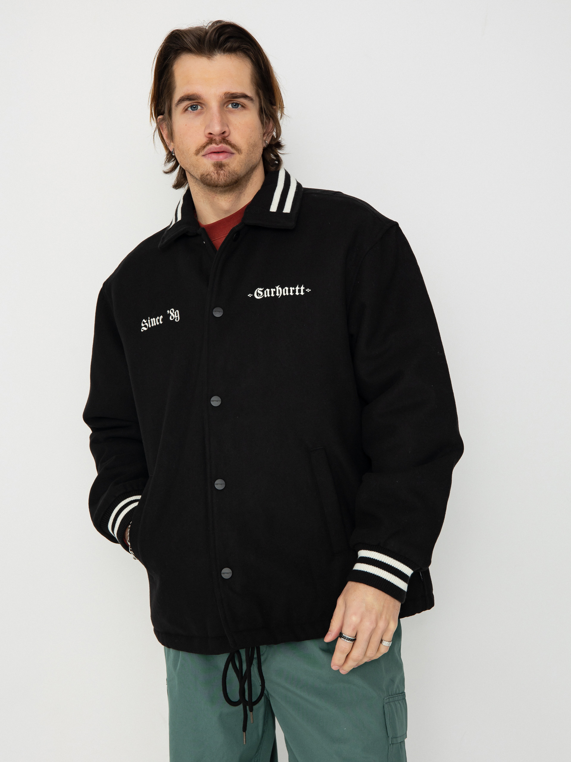 Carhartt WIP Wool Coach Jacket - black (black/wax)