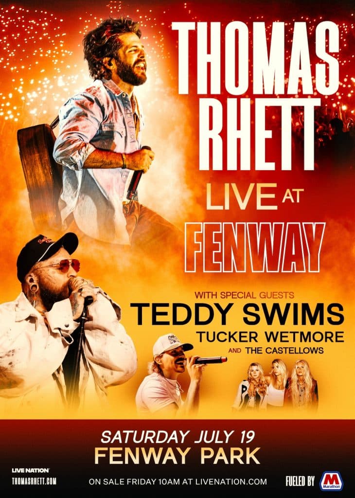 Thomas Rhett Set To Headline Fenway Park With Teddy Swims