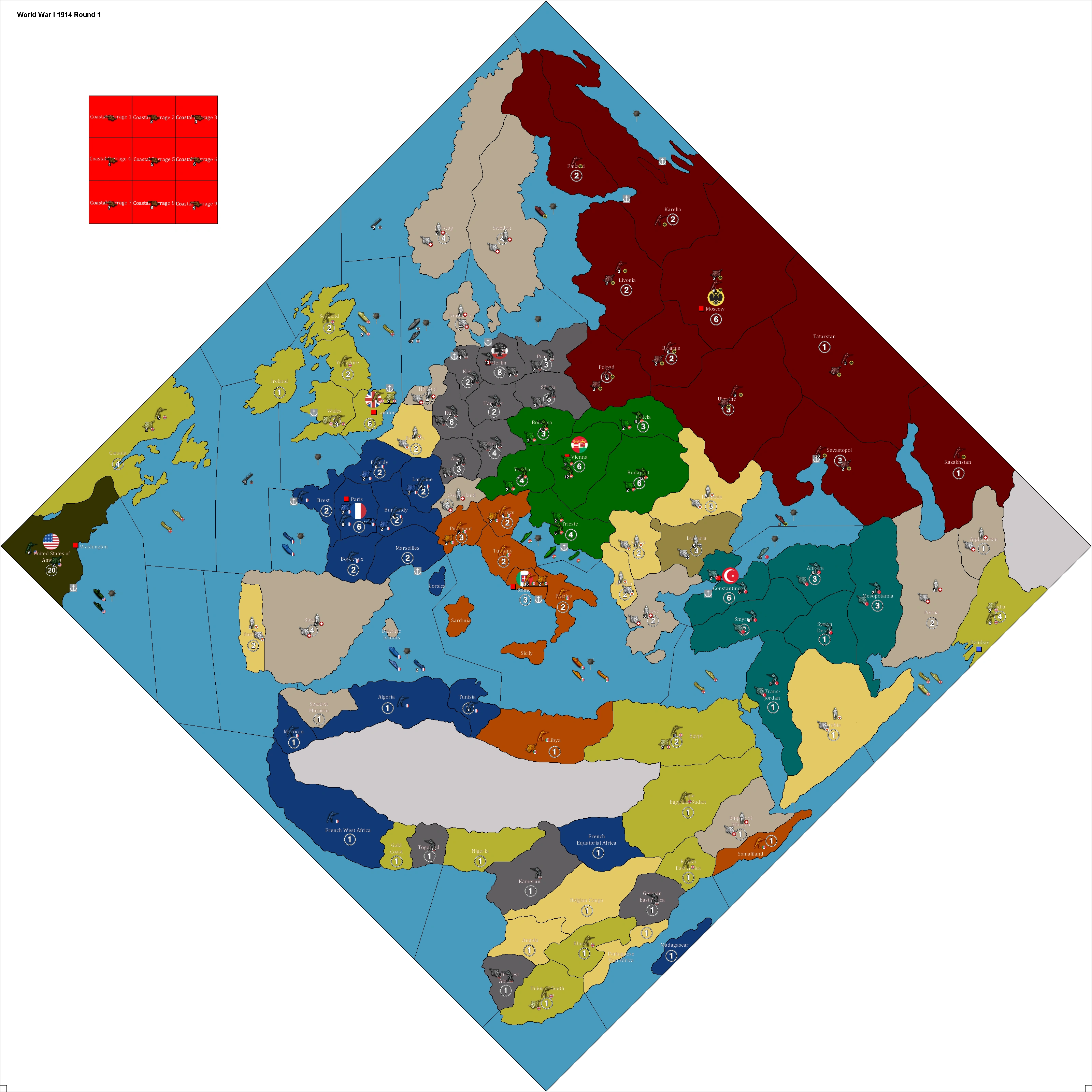 World War I 1914 | Axis & Allies Wiki | Fandom