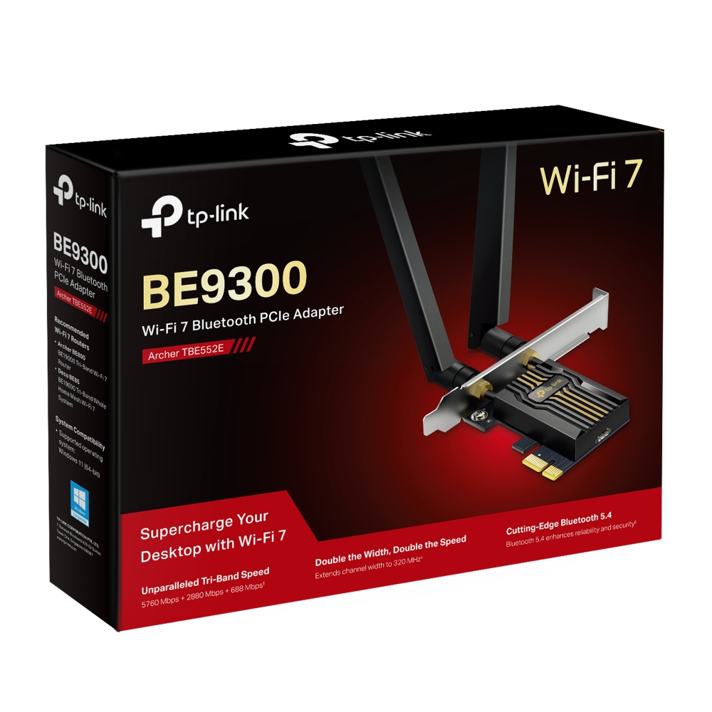 Archer TBE552E | BE9300 Wi-Fi 7 Bluetooth 5.4 PCIe Adapter | TP-Link
