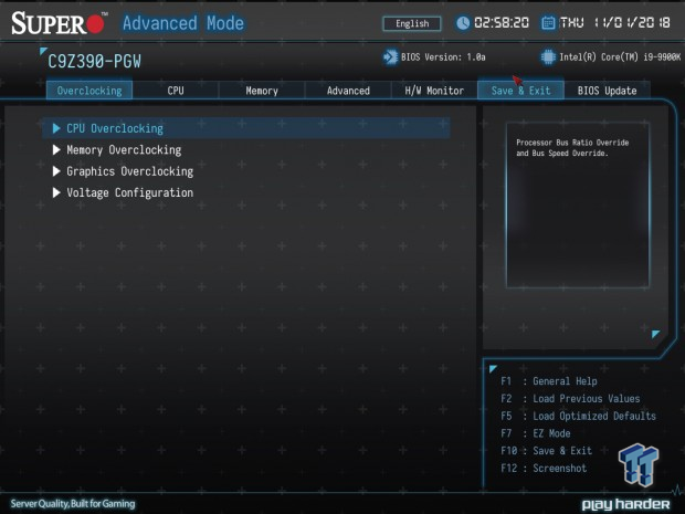 Supermicro Z390 9th Gen OC Guide