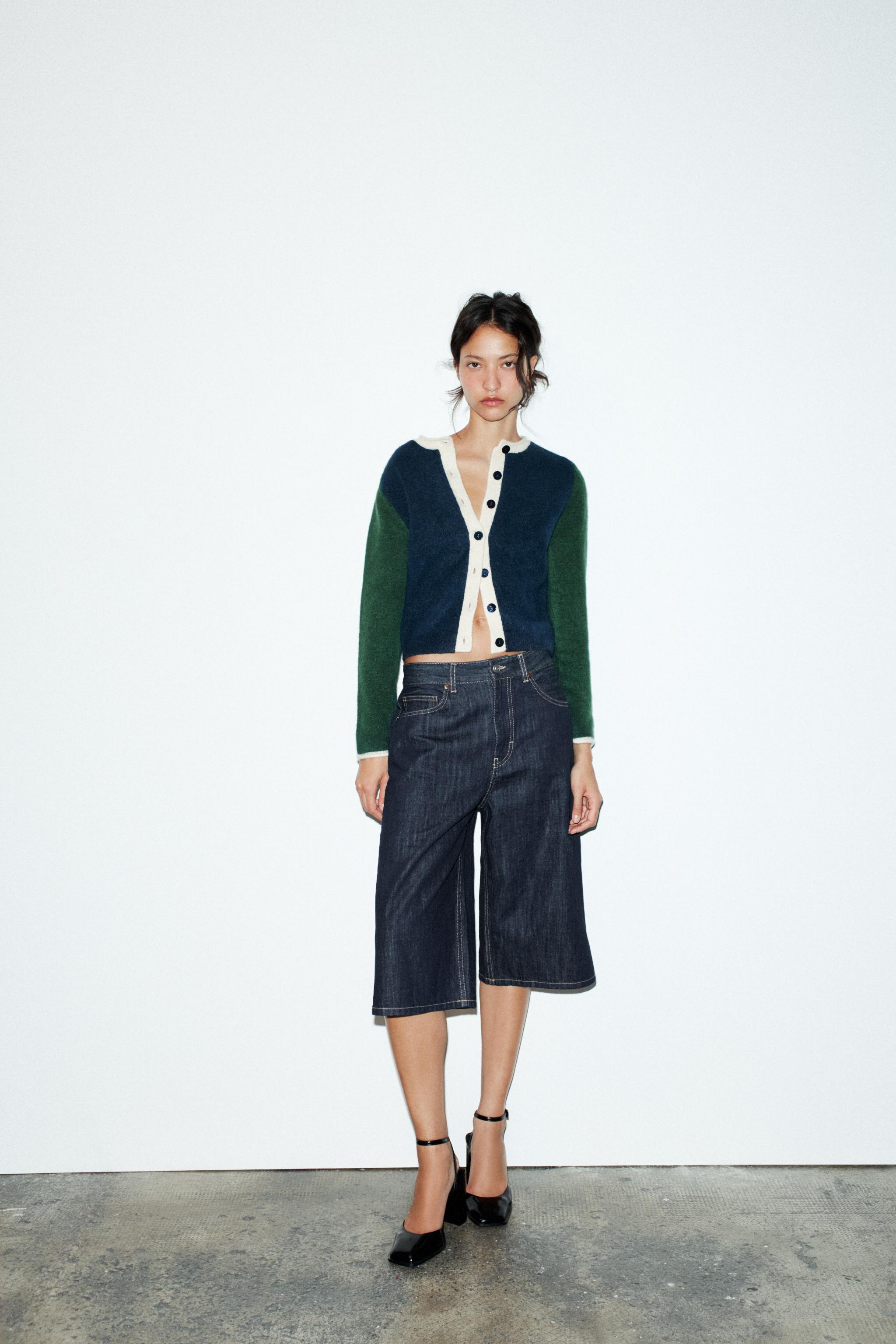 カラーブロックニットジャケット - 単一 | ZARA Japan / 日本