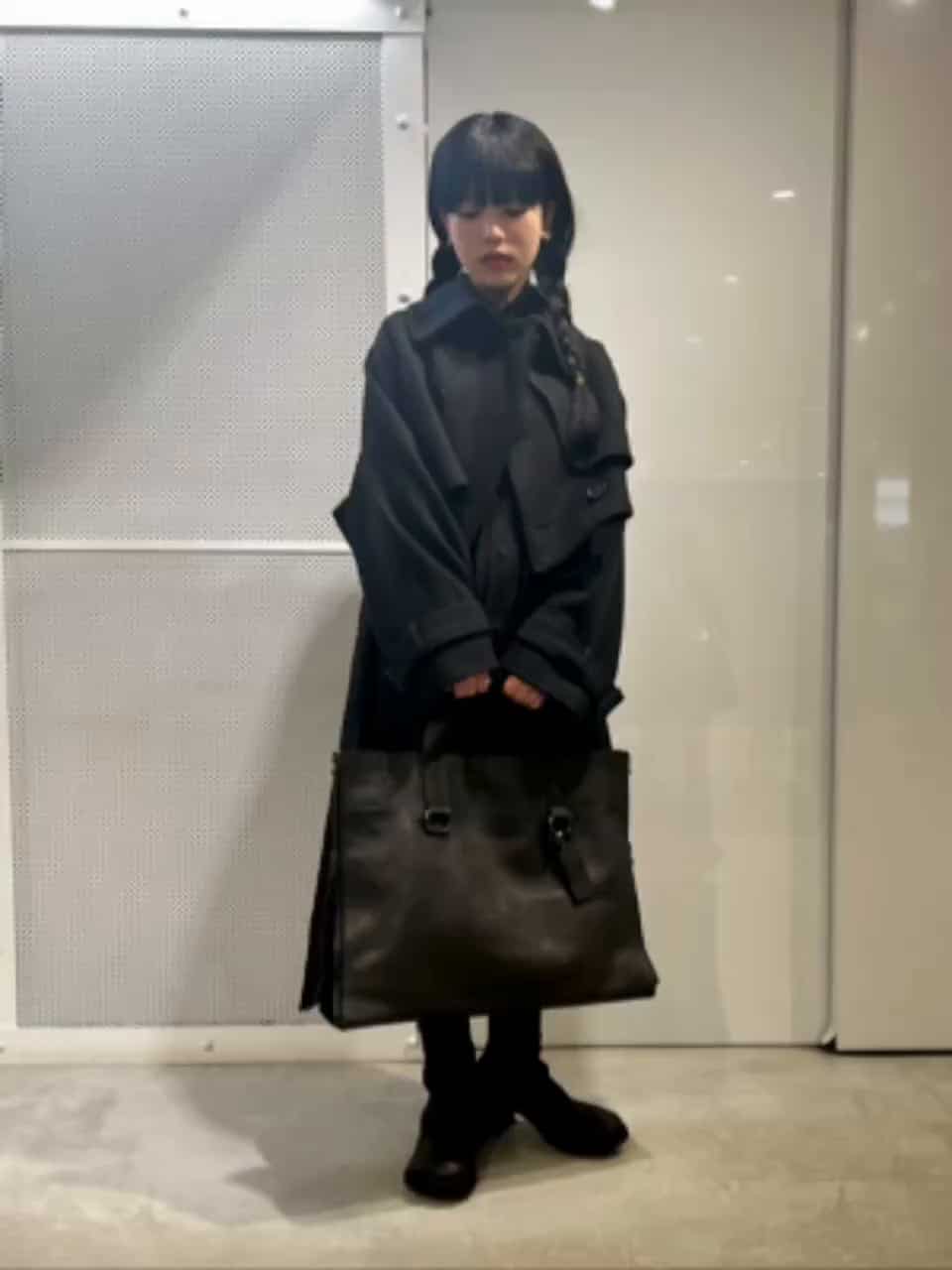 WOOL PLAID PATTERN SHORT COAT(XS Black): Soldes｜THE SHOP YOHJI