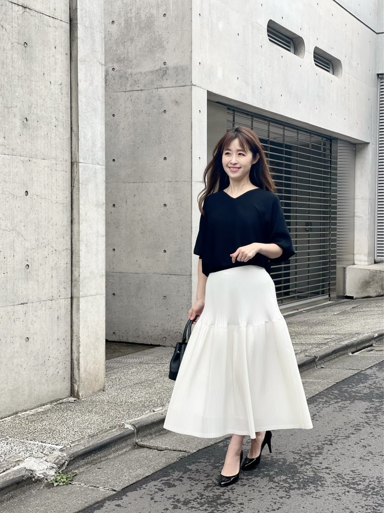 プリーツフレアスカート＞はe-shoppingに明日入荷予定！ | m-i-d | M