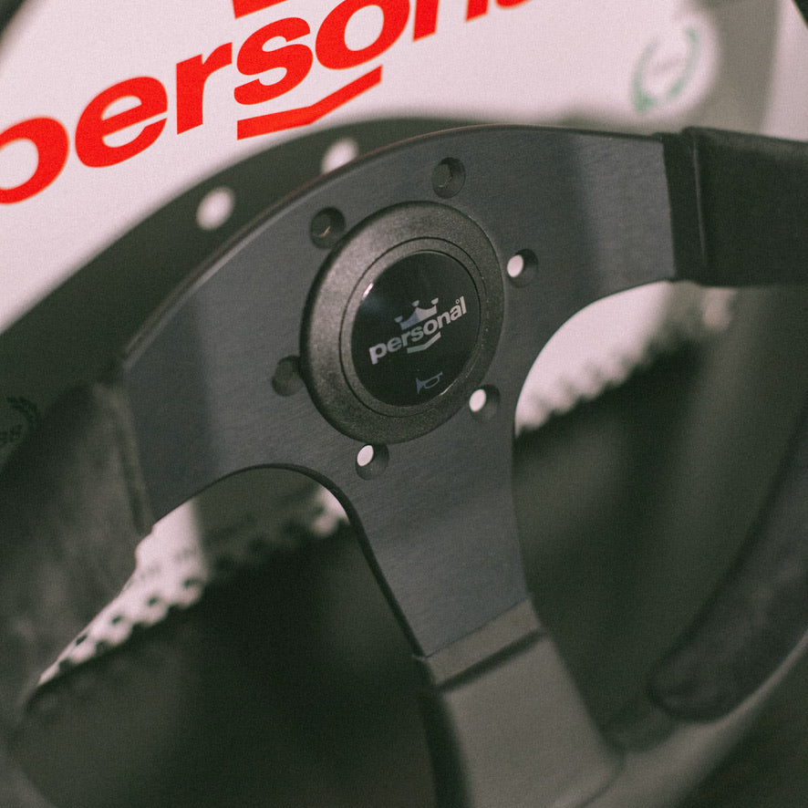 PERSONAL Pole Position 350mm Steering Wheel (Black Leather & Suede