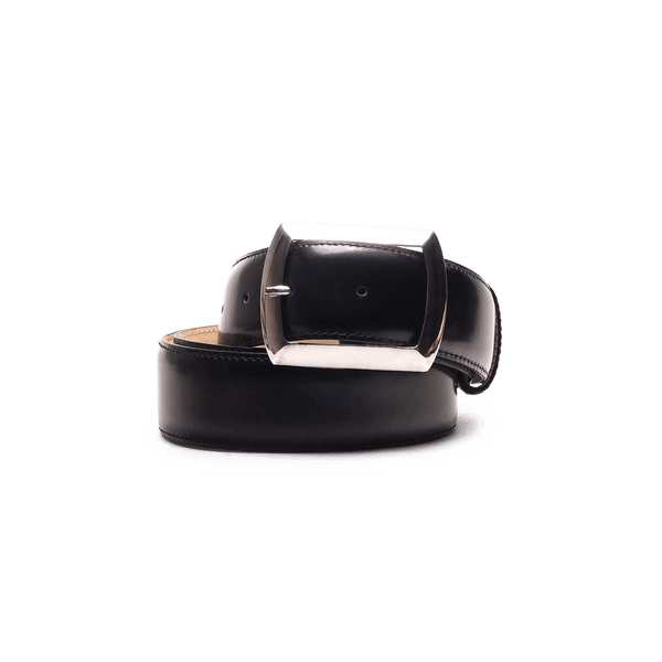 Black Leather Belt in French Box Calf – Stefano Bemer