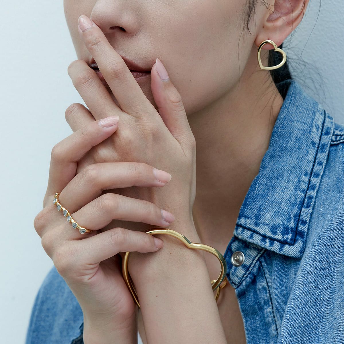 ハートドローバングル(ゴールド) | STELLAR HOLLYWOOD-ステラハリウッド