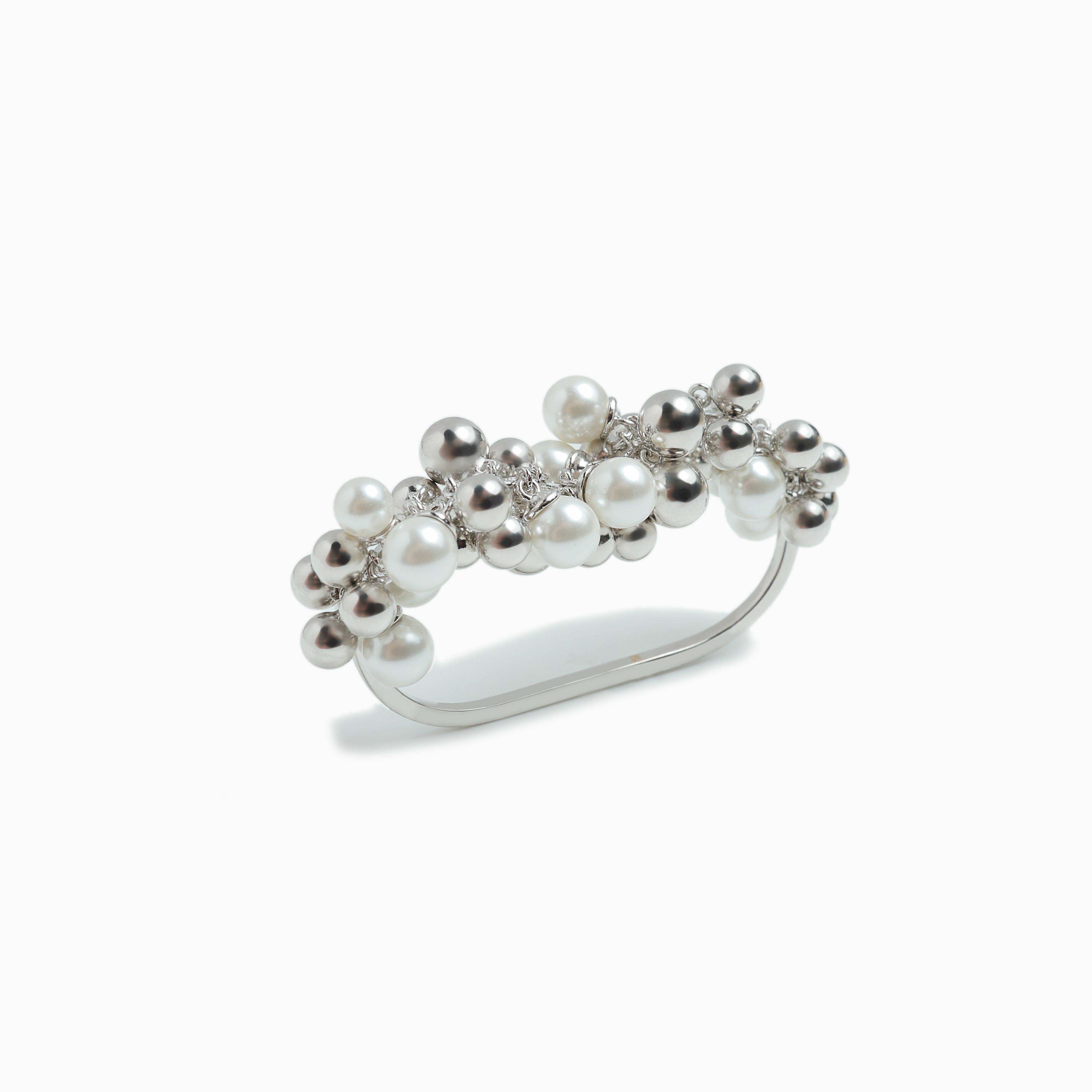 パールミックスフリンジダブルフィンガーリング（シルバー） | STELLAR