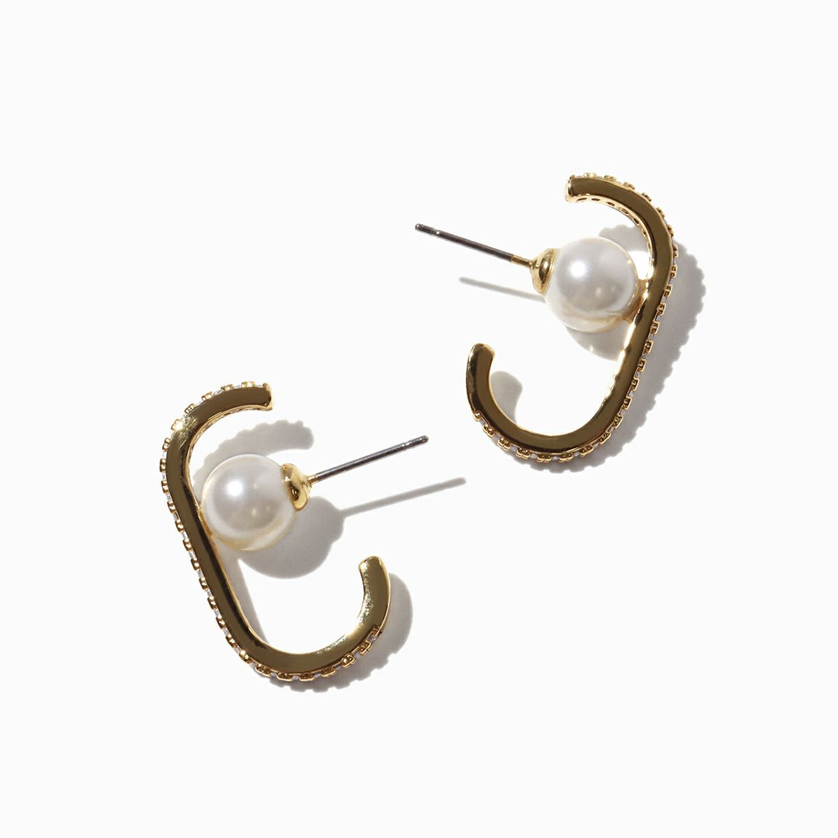 ビジューラインパールピアス(ゴールド) | STELLAR HOLLYWOOD-ステラ