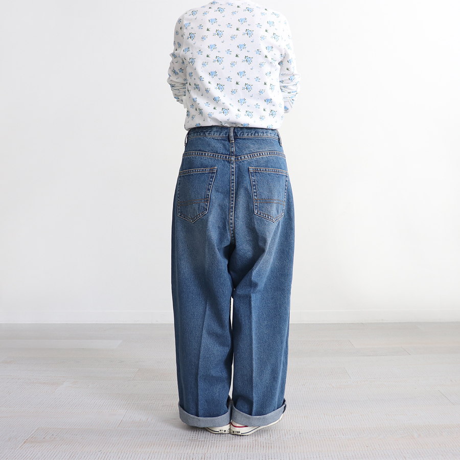 RhodolirioN (ロドリリオン) 90'Loose Straight Jean Pant - INDIGO