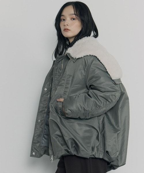 WEB限定復刻】別注BALLOON DESIGN HOODED N3B(1 BLACK): CLANE: WOMENS