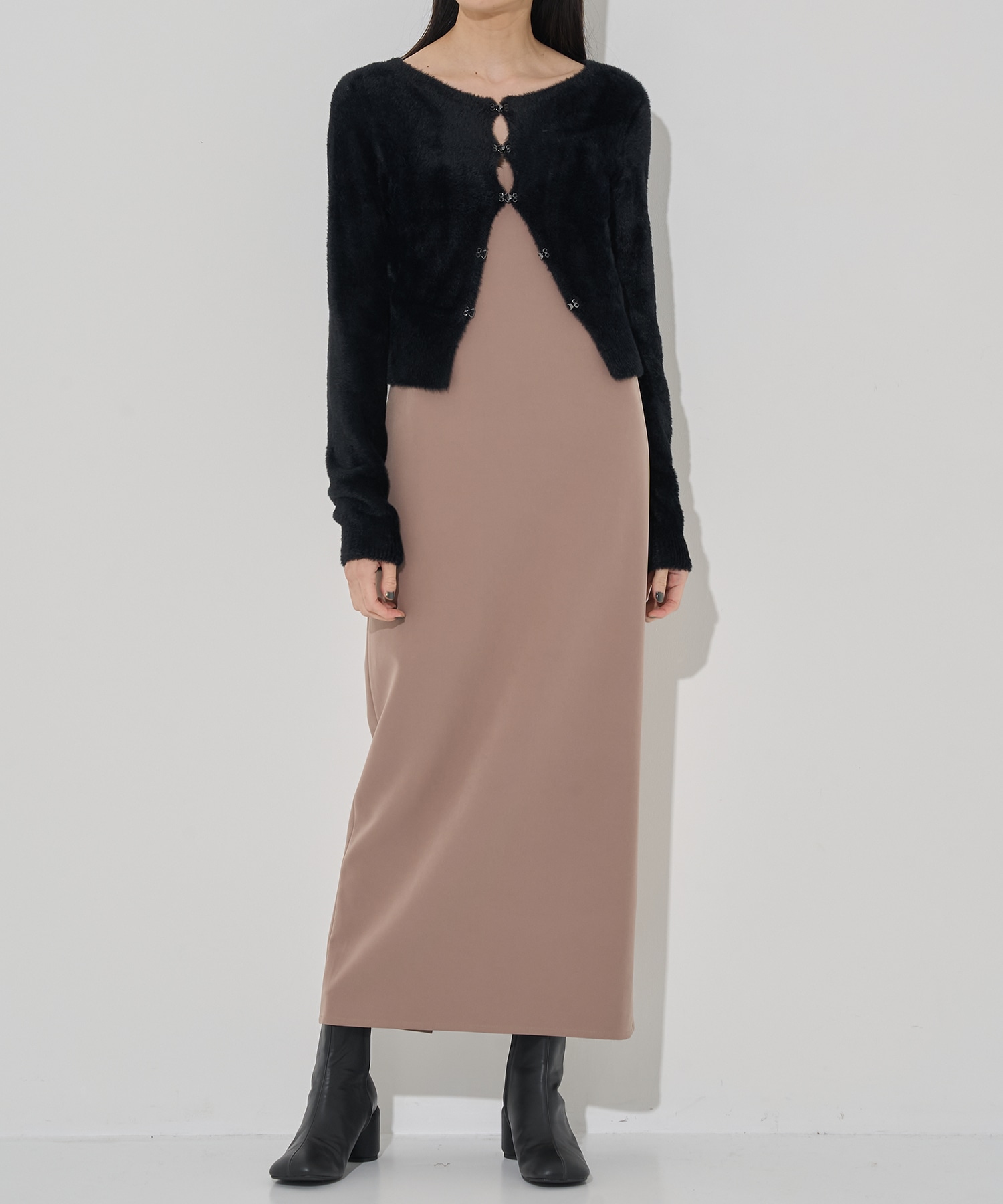 MANY WAY AIRY VEIL DRESS(S BEIGE): AMERI: WOMENS｜ STUDIOUS ONLINE