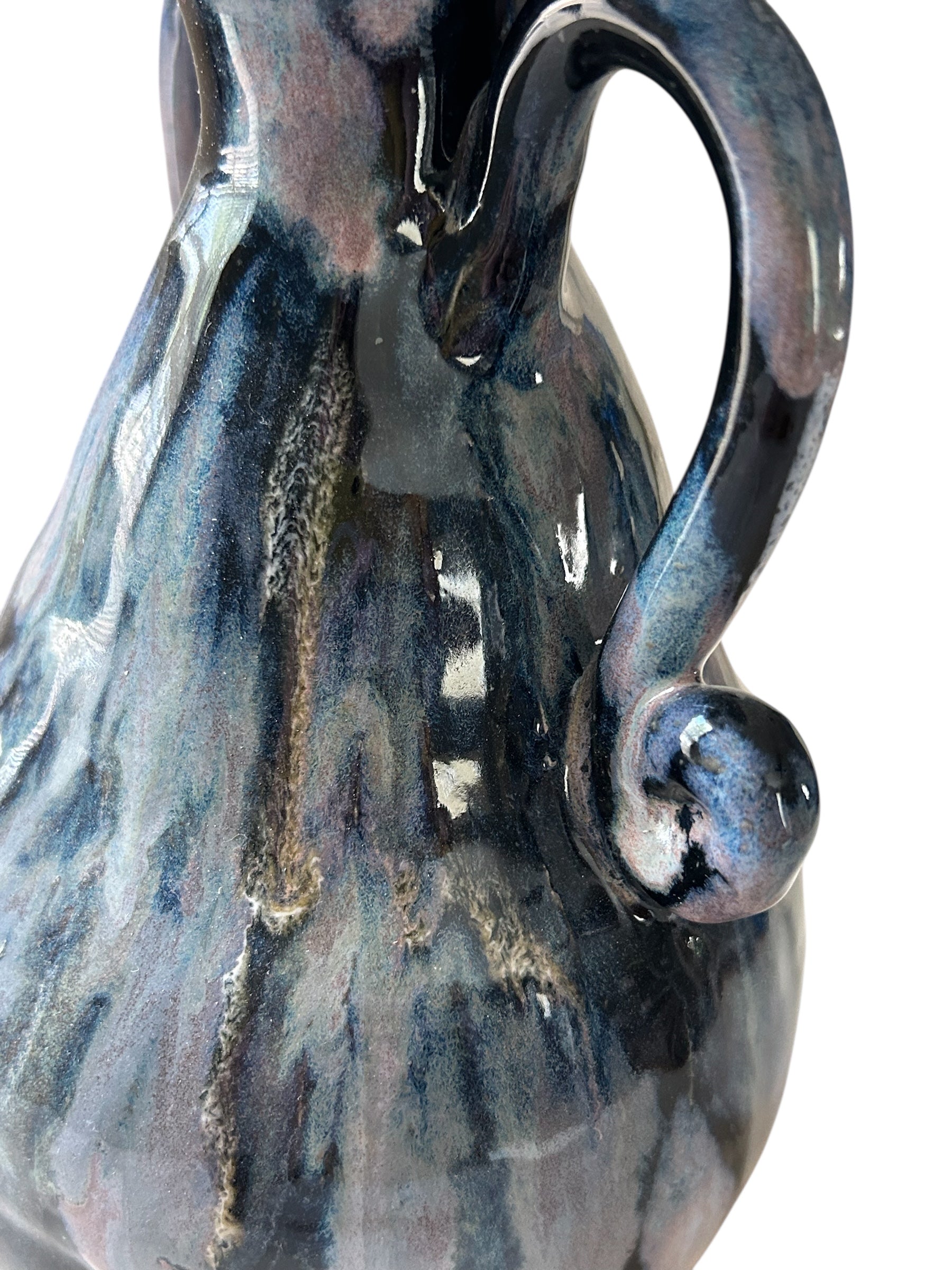 Greek Amphora Vase #9 in Obsidian and Opal – Studio at 432