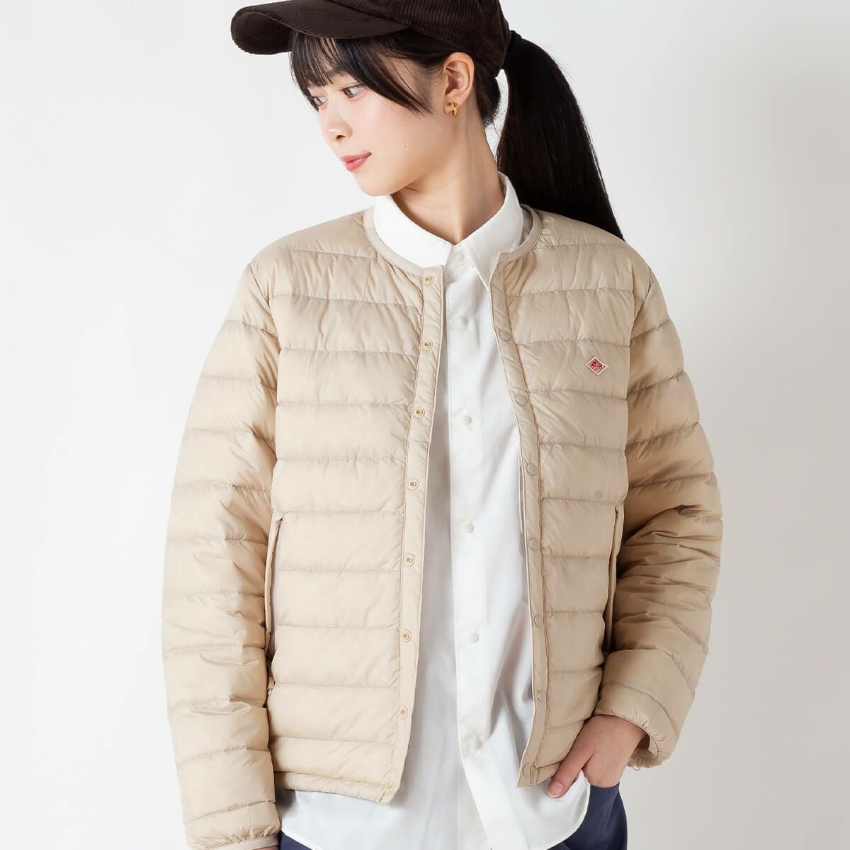 DANTON ダントン インナーダウンクルーネックジャケット ナイロン